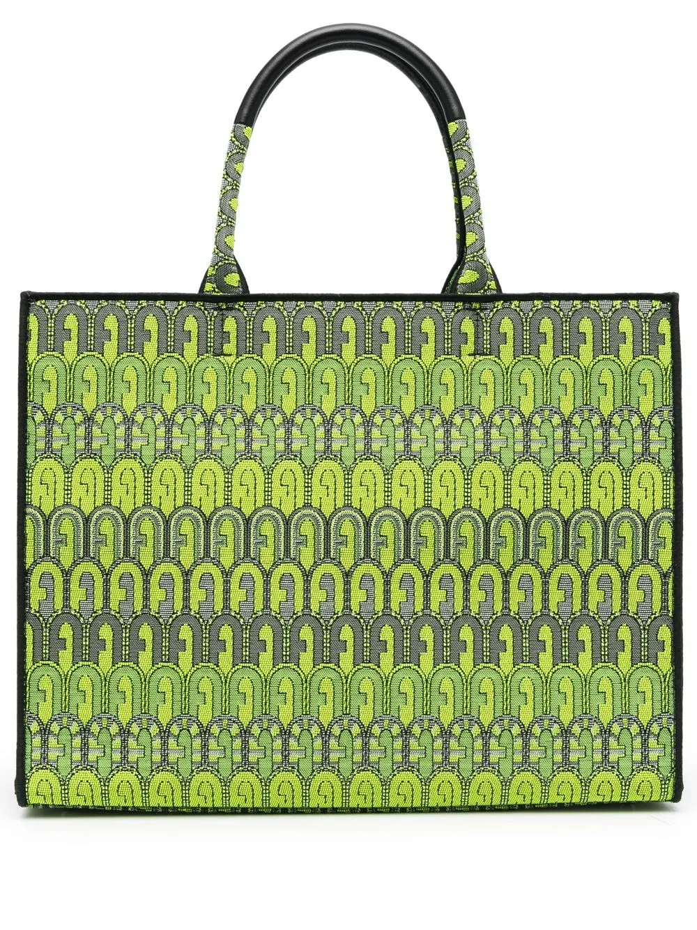 

Furla tote con logo en jacquard - Verde