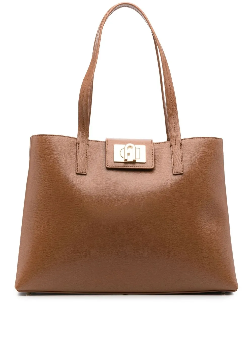 

Furla 1927 logo clasp tote bag - Brown