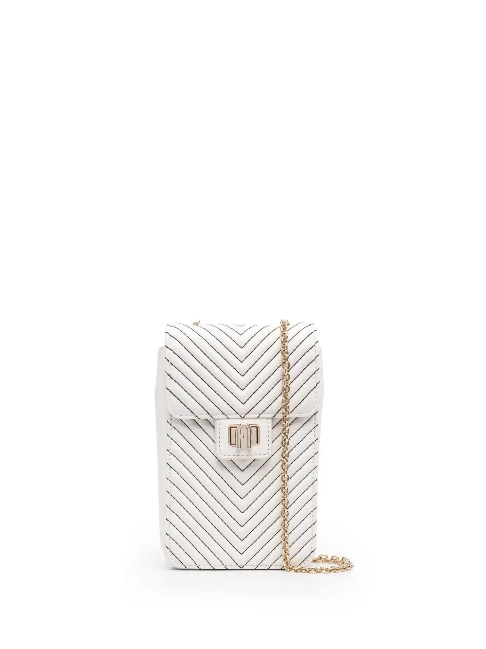 

Furla Pop Star chevron-quilted crossbody bag - White