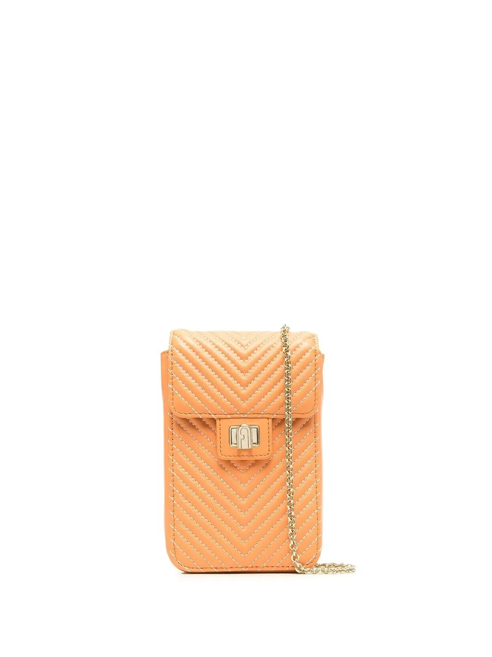 

Furla bolsa crossbody Pop Star con capitonado chevron - Naranja