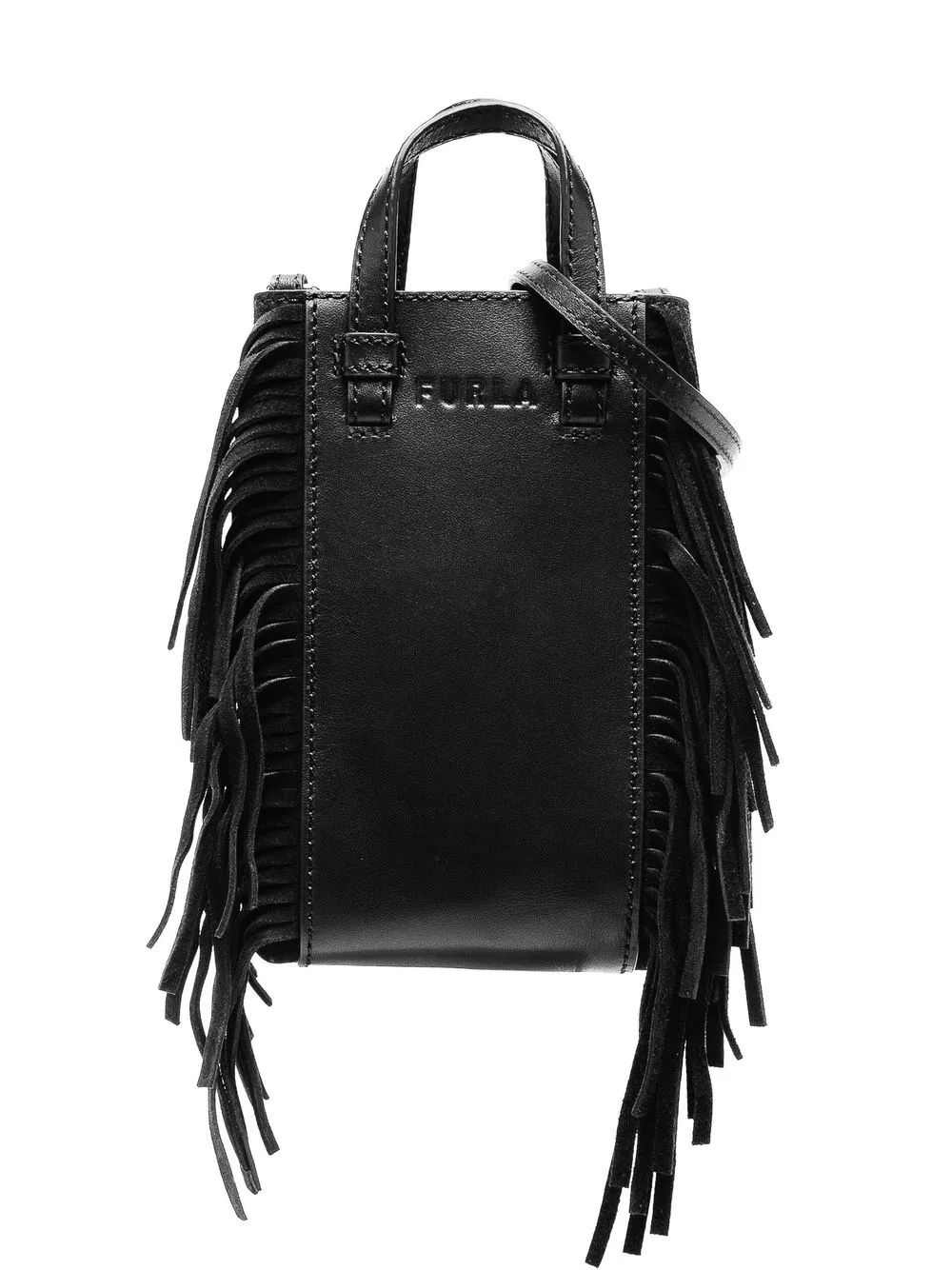 

Furla bolsa de hombro con capitonado chevron - Negro