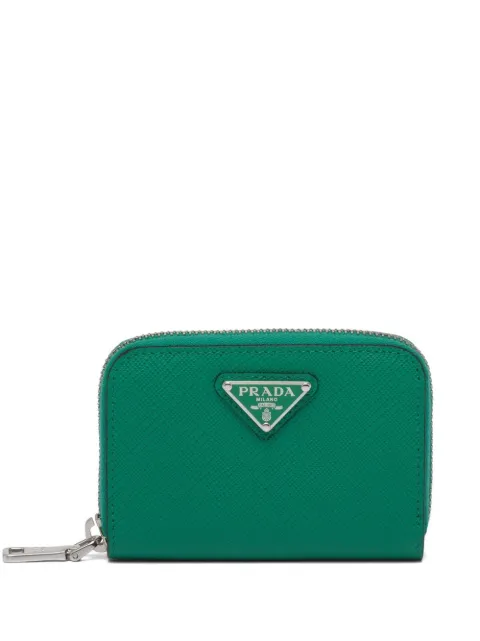 Prada Saffiano leather triangle-logo wallet