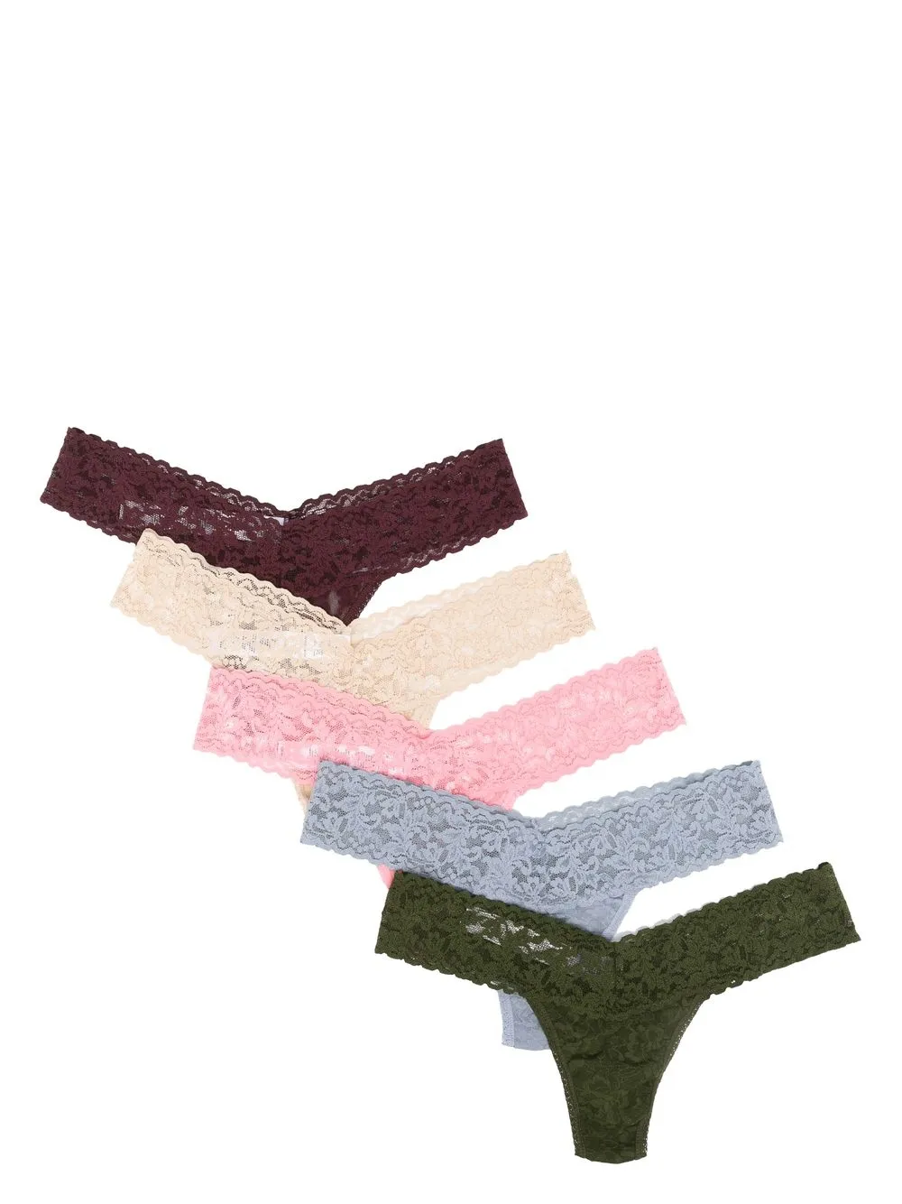 

Hanky Panky 5-pack lace thongs - Green
