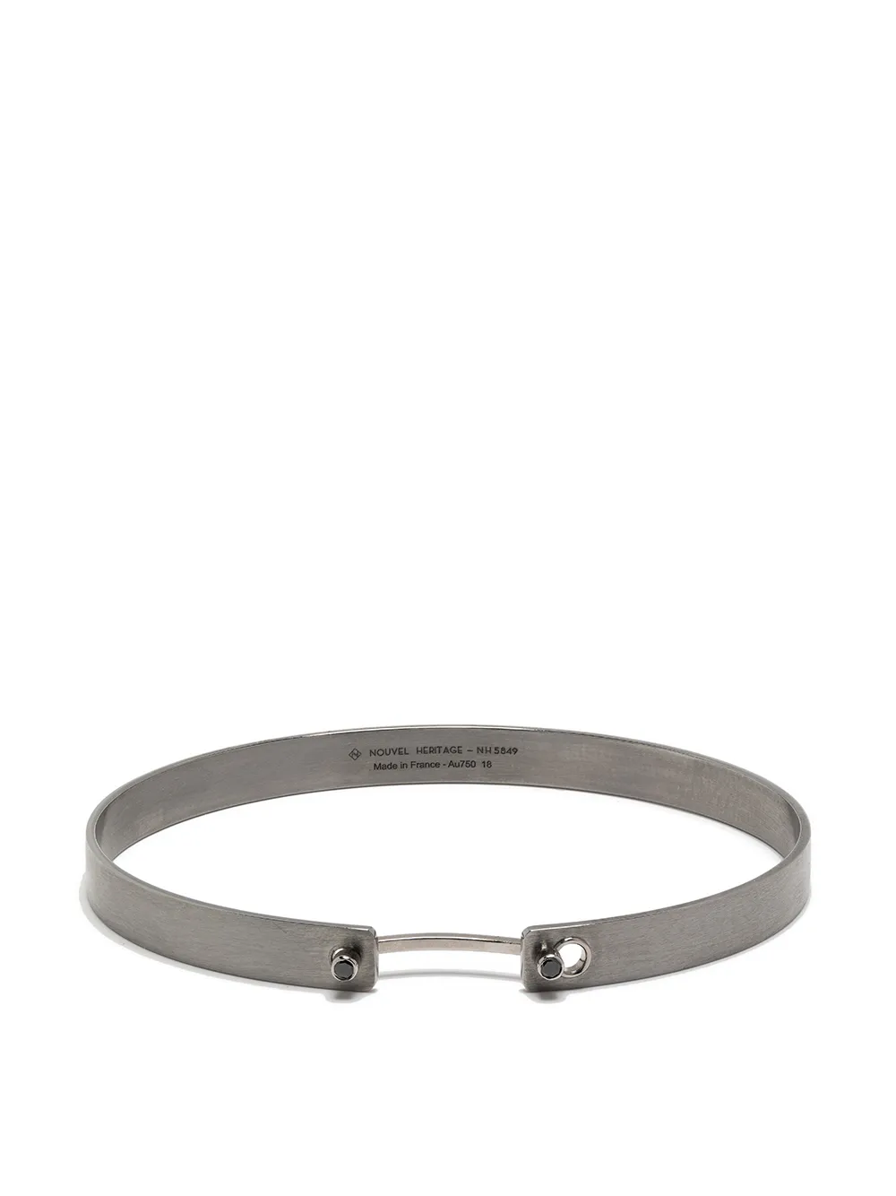 

Nouvel Heritage titanium His Mood diamond bangle bracelet - Silver