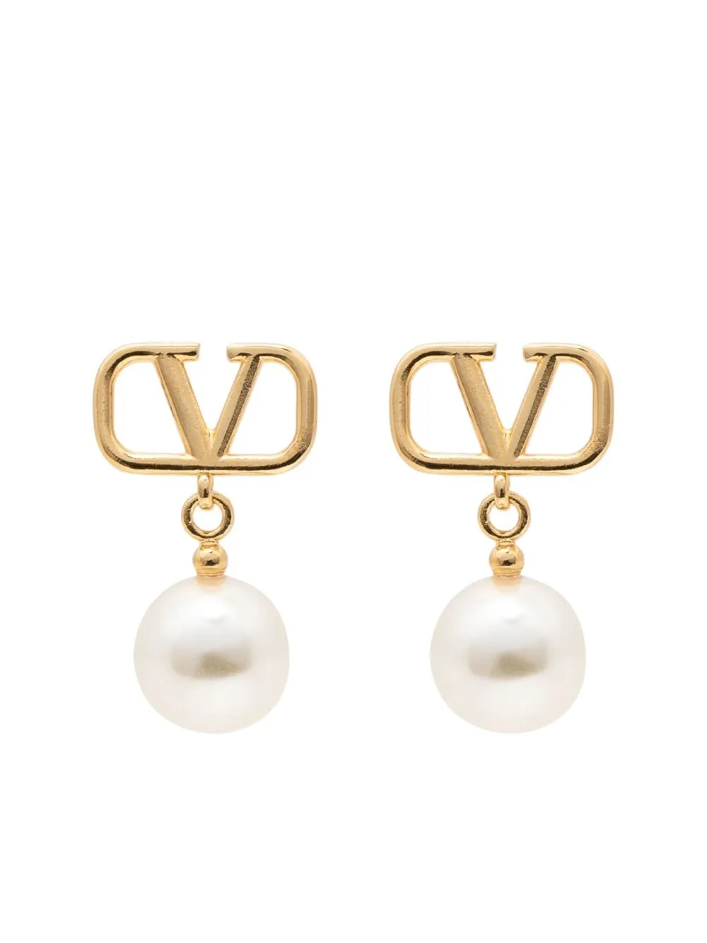 

Valentino Garavani VLogo drop earrings - Gold