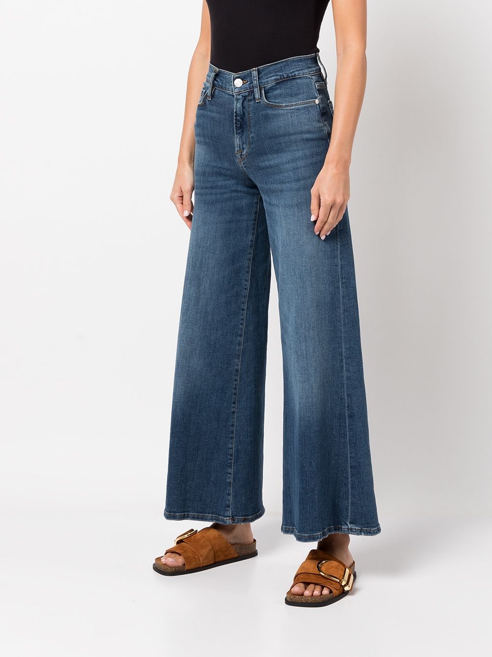 Frame Le Pixie Palazzo Wide-leg Jeans In Blue | ModeSens