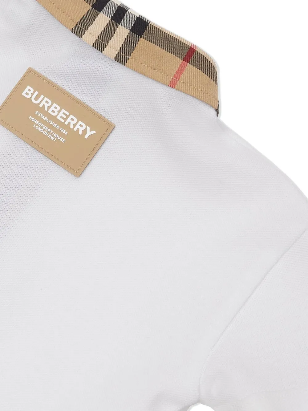 Burberry Kids check-trim short-sleeved Polo Shirt - Farfetch