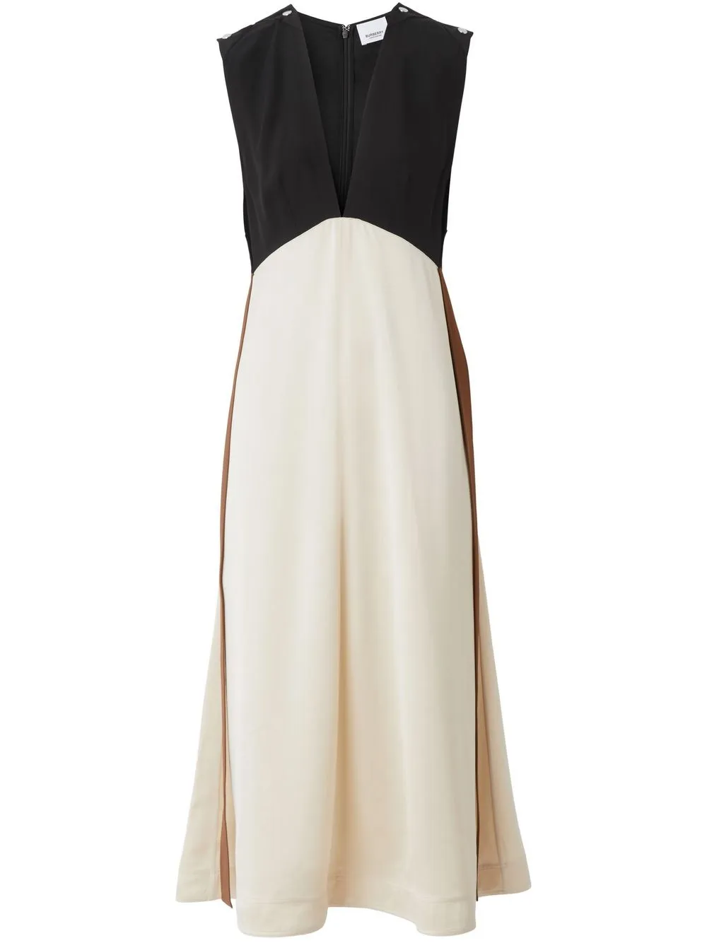 

Burberry colour-block midi dress - Black
