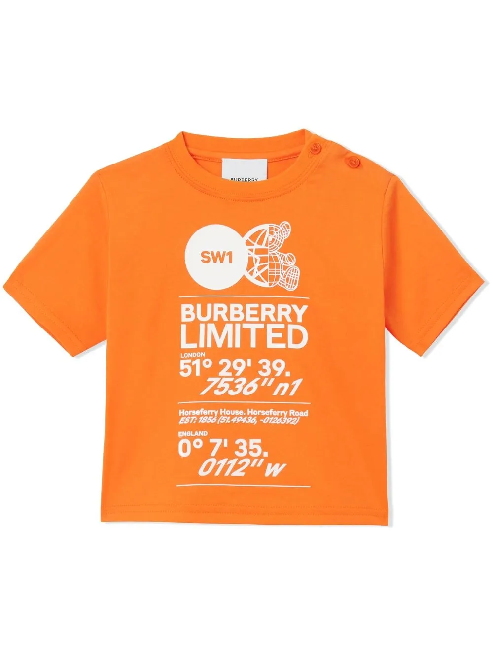 

Burberry Kids montage-print T-shirt - Orange