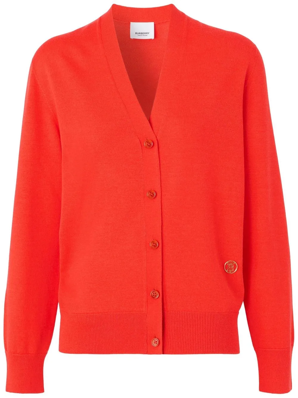 

Burberry cárdigan con monograma y cuello en V - Rojo