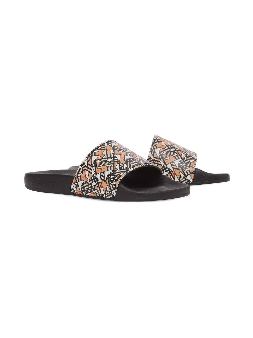 

Burberry Kids monogram-print slides - Black