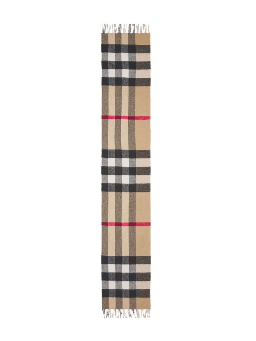 Shop Burberry Reversible Check And Monogram Cashmere Scarf In Nude