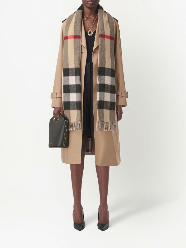 Burberry Reversible Check And Monogram Cashmere Scarf - Farfetch