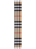 Burberry checked cashmere scarf - Neutrals