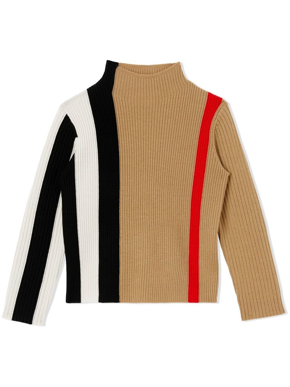 Burberry Kids Icon Stripe ribbed-knit jumper - Neutrals