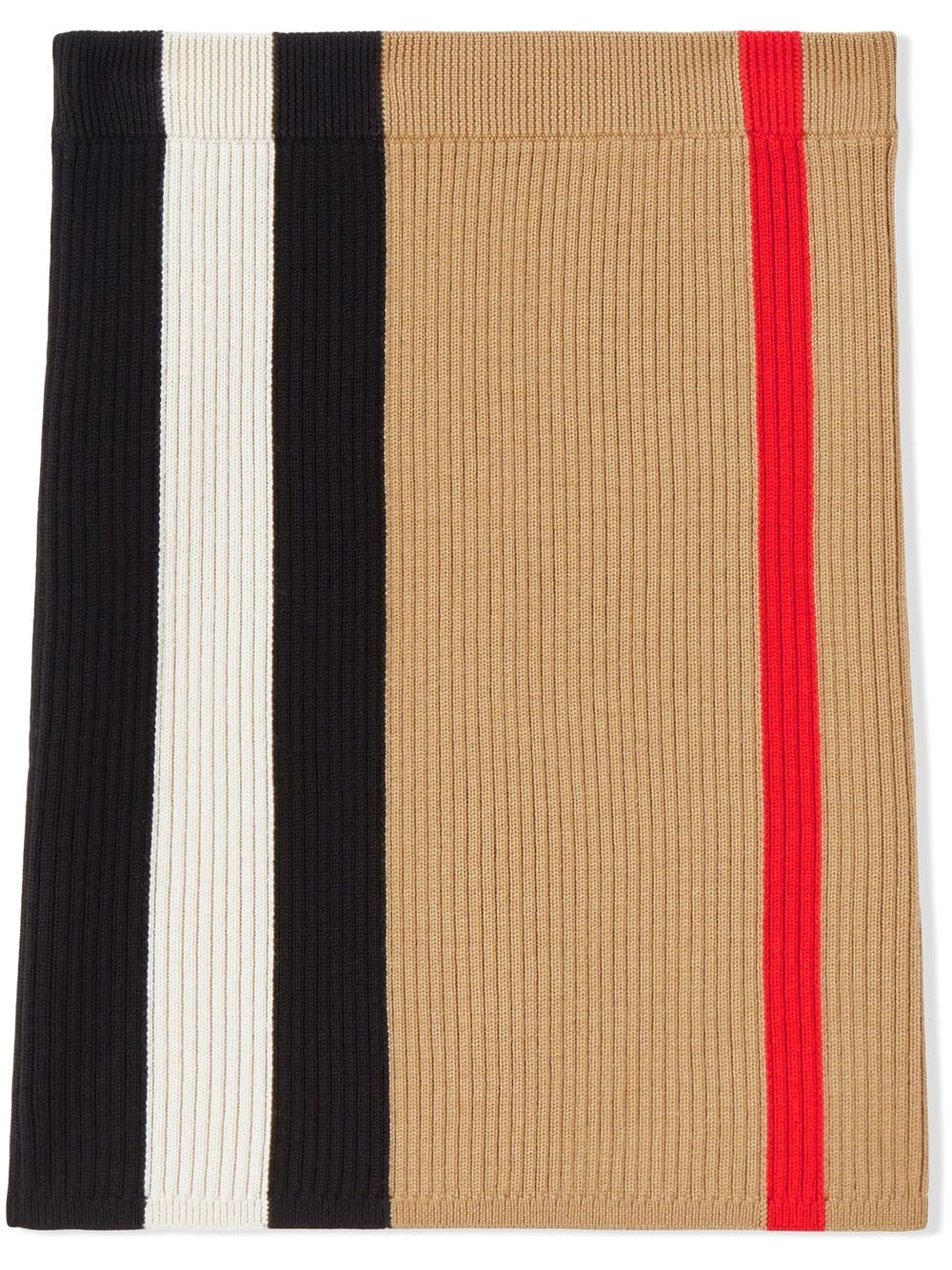 Burberry Kids Icon-Stripe knitted skirt - Neutrals