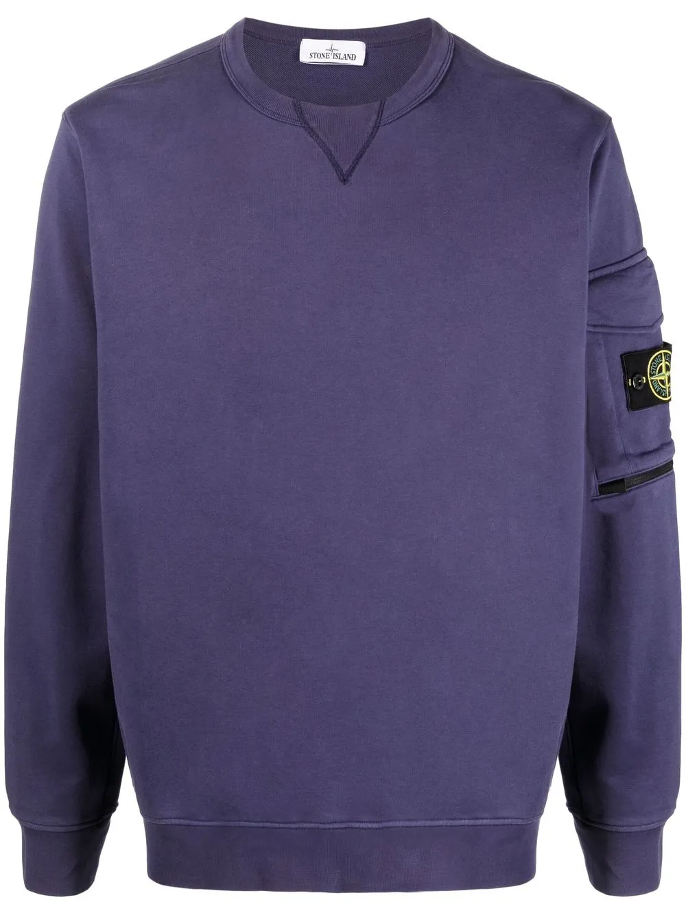 

Stone Island suéter con parche del logo - Azul