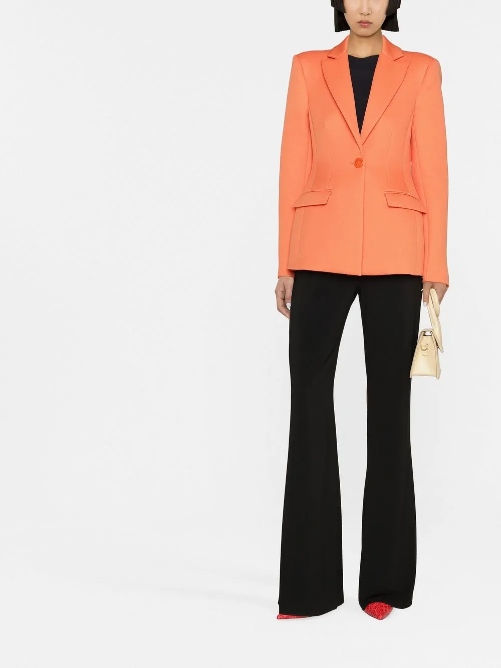 Patrizia Pepe Blazer met enkele rij knopen - Oranje