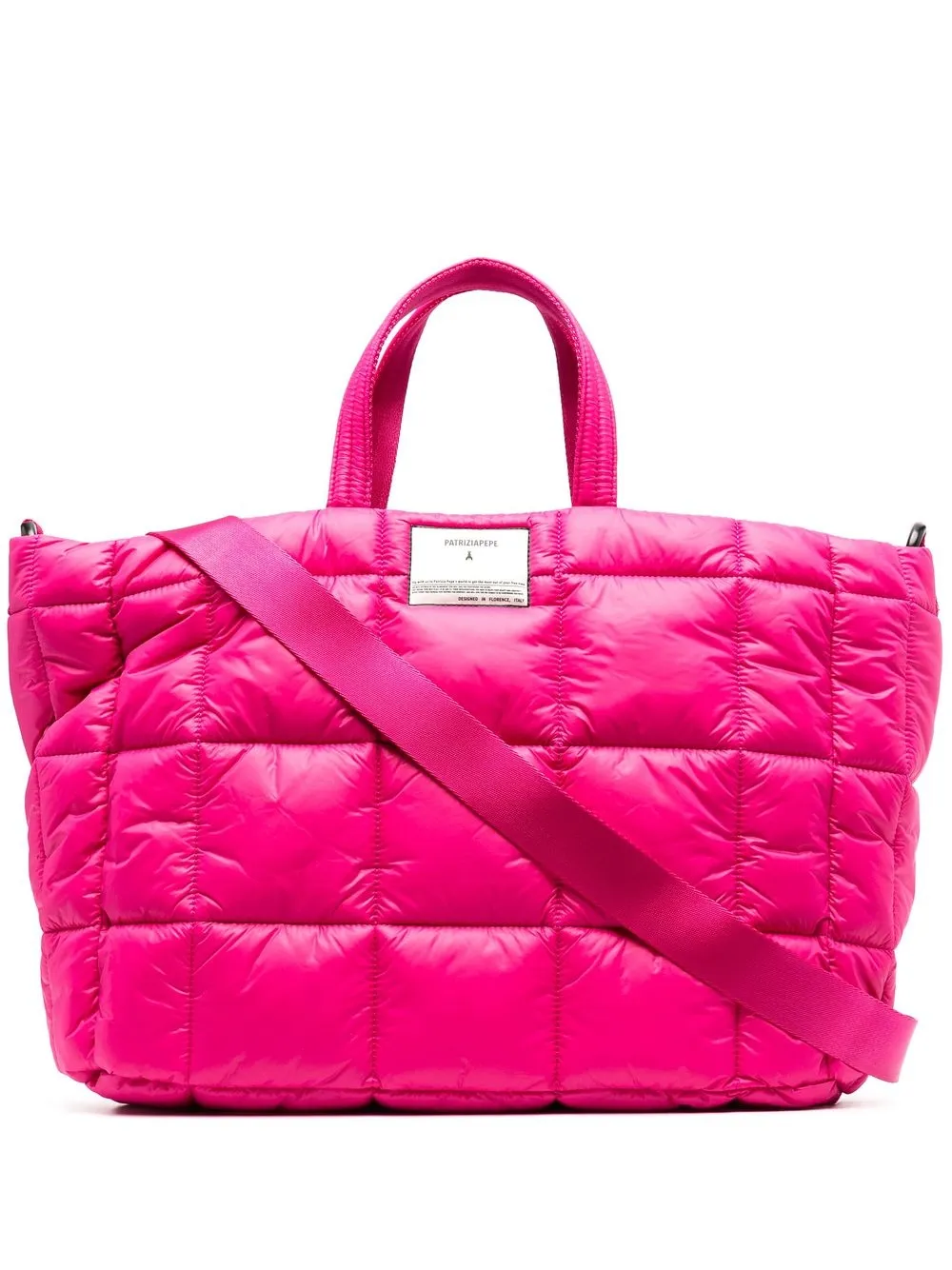 

Patrizia Pepe quilted-finish padded tote bag - Pink