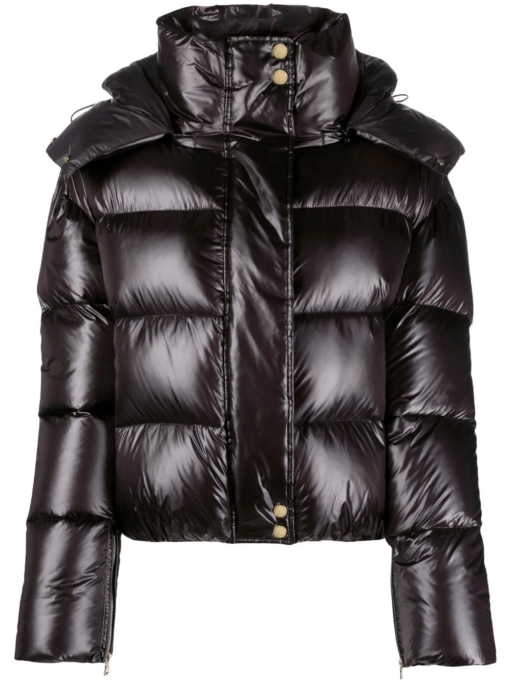 Patrizia Pepe hooded puffer jacket – Black