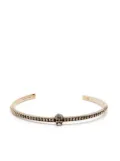 Alexander McQueen Skull charm cuff bracelet - Gold