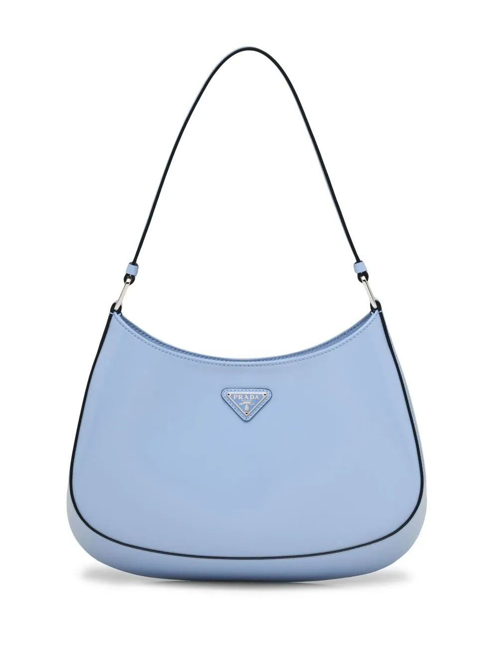 Prada Cleo brushed leather shoulder bag with flap White 3D model