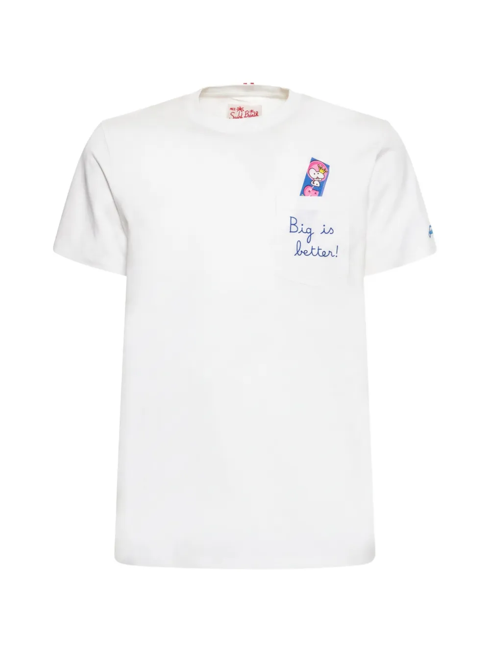 MC2 Saint Barth Kids T-shirt met borduurwerk en zak Wit
