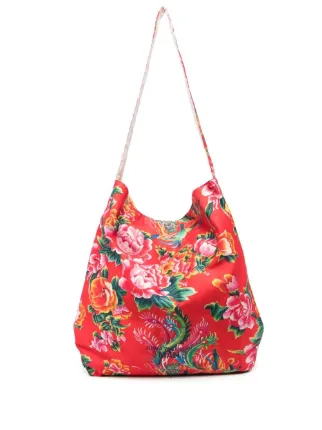 floral print shoulder bags
