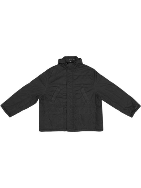 Balenciaga logo-print hooded padded jacket 