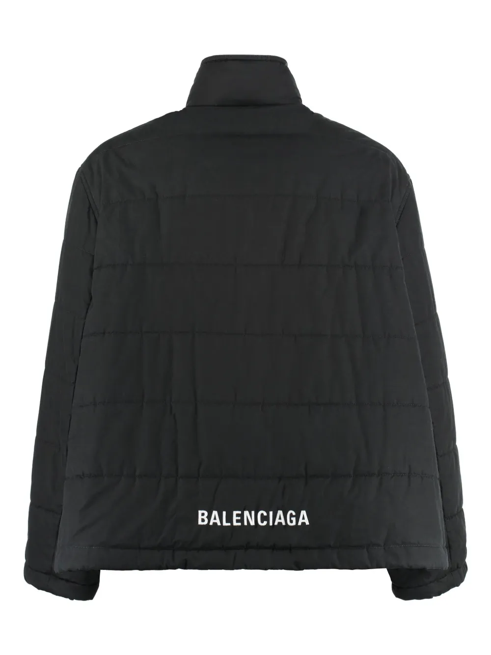 Cheap Balenciaga logo-print hooded padded jacket Men