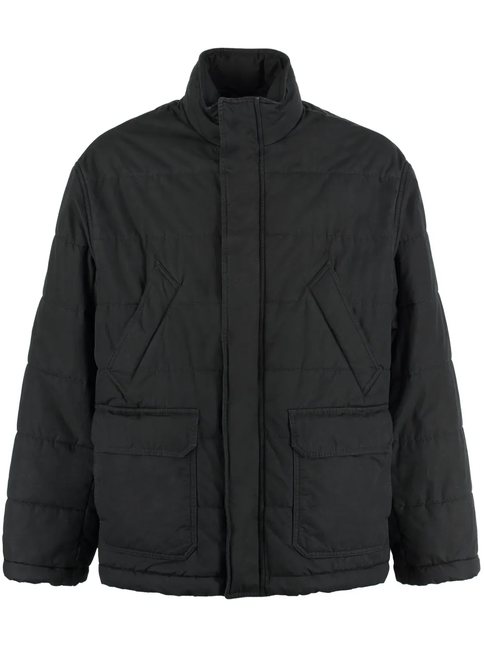 Cheap Balenciaga logo-print hooded padded jacket Men