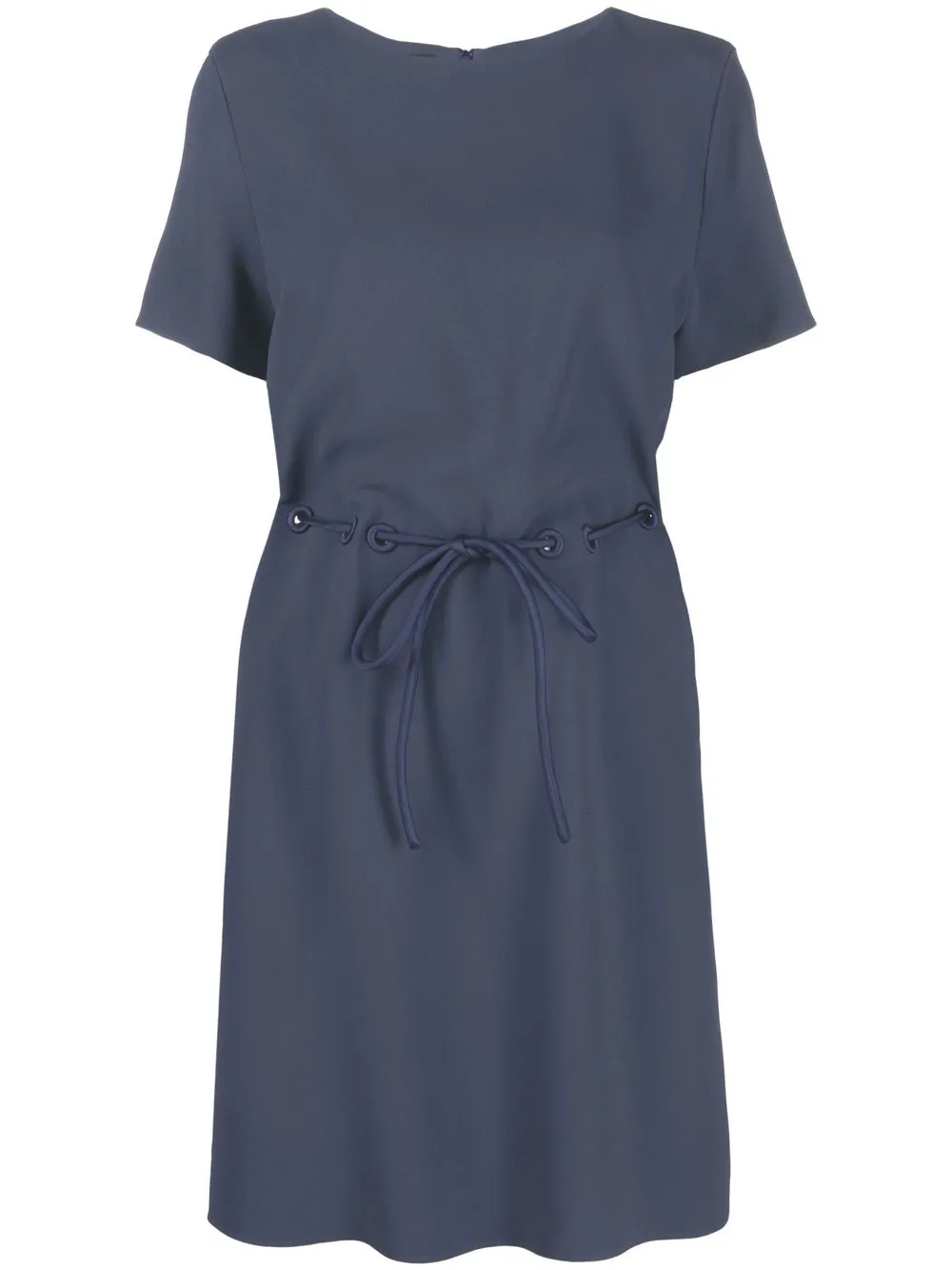 

Emporio Armani vestido estilo playera con lazo en la cintura - Azul