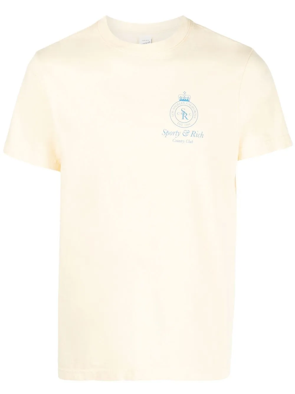 

Sporty & Rich Crown-logo cotton T-shirt - Yellow