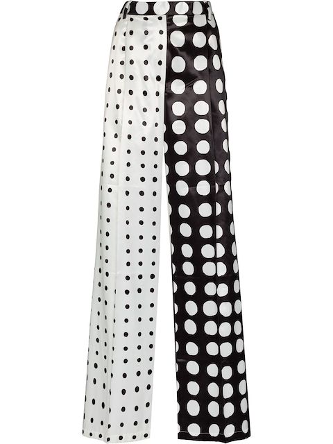 Christopher John Rogers polka-dot wide-leg trousers