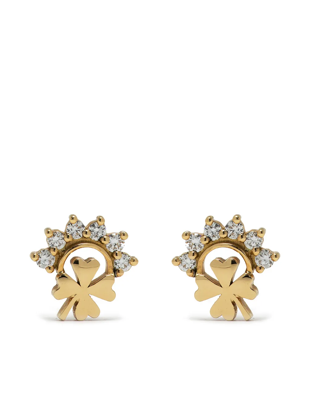 

Nouvel Heritage aretes Mystic en oro amarillo de 18kt con diamantes - Dorado