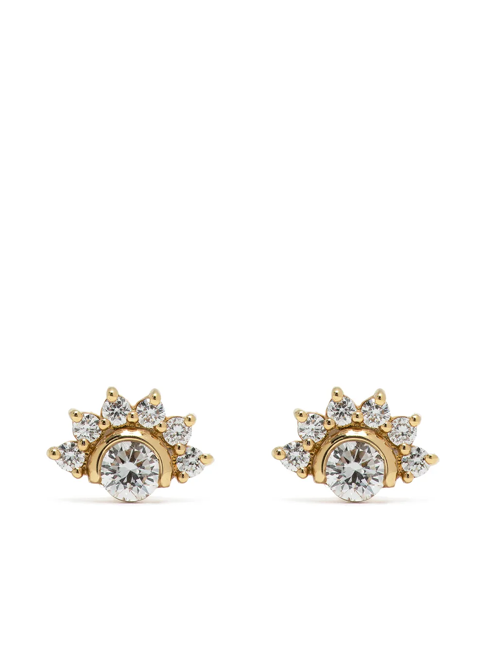 18kt rose gold Mystic diamond stud earrings