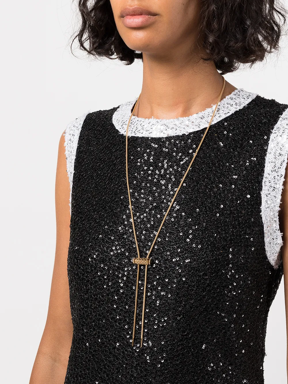 18kt Rose Gold Semi Diamond Pave Latch Pendant