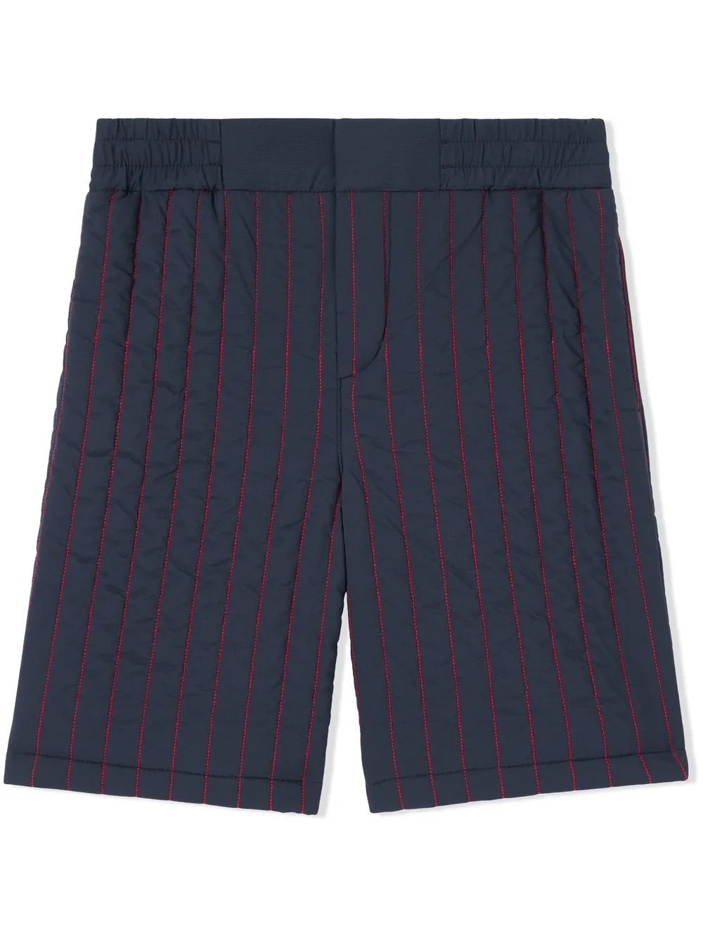 

Burberry Kids appliqué logo pinstriped shorts - Blue
