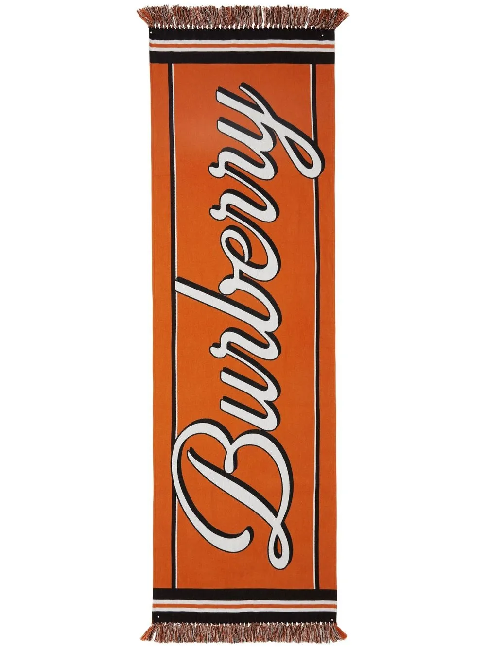 

Burberry intarsia-knit logo scarf - Orange