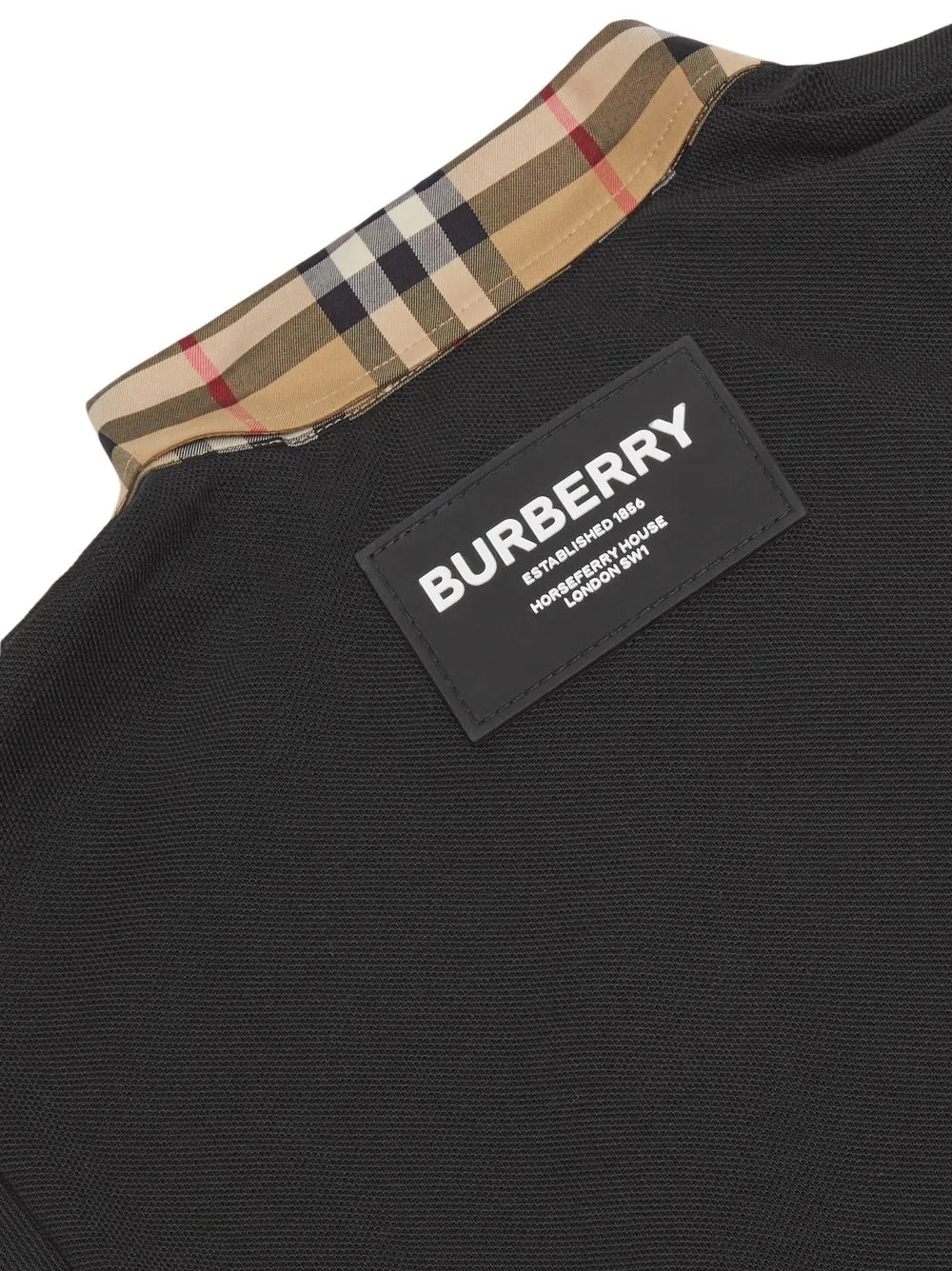 Shop Burberry Vintage Check Polo Dress In Black