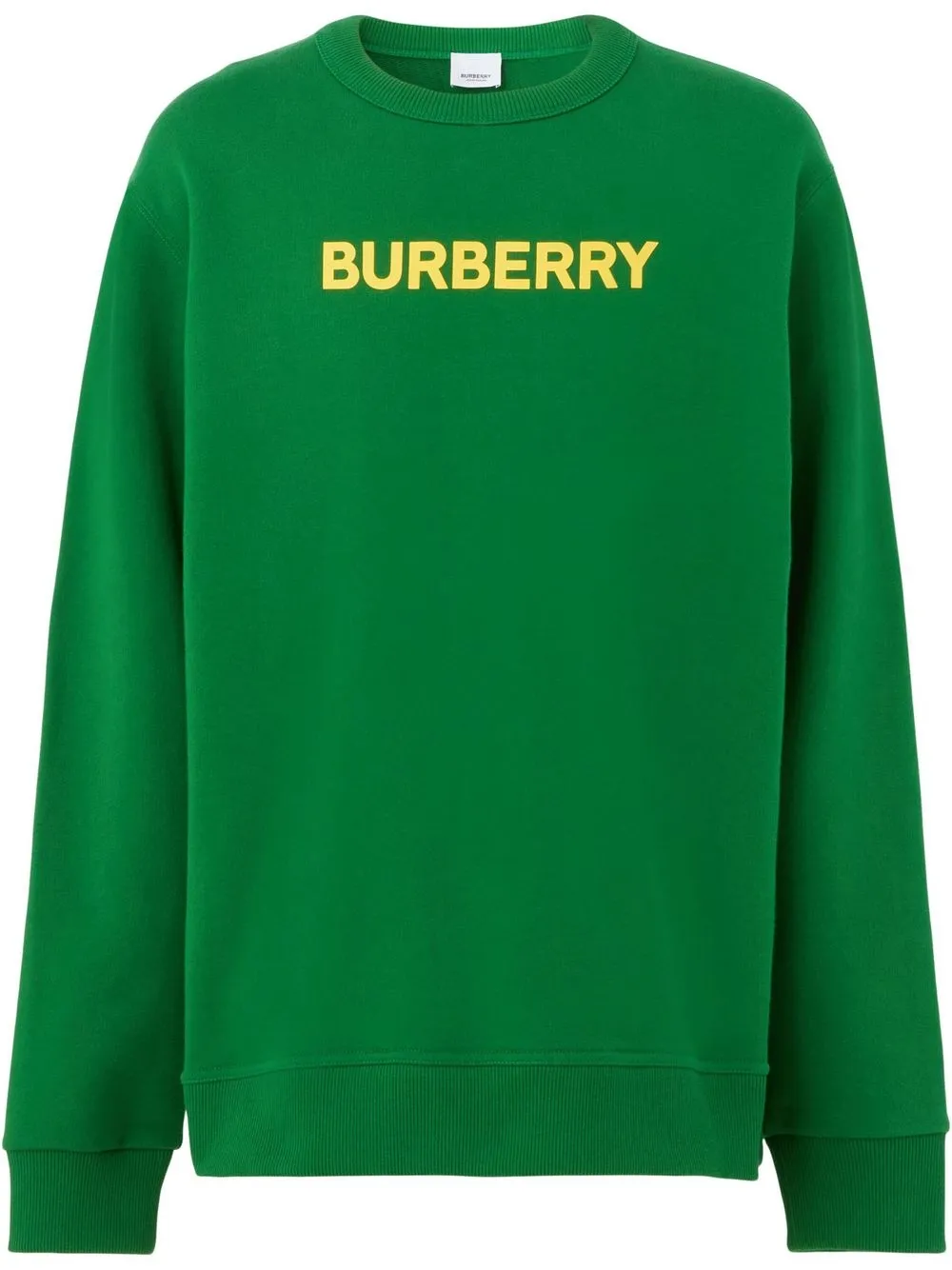 Burberry Burlow Brand-print Cotton-jersey Sweatshirt In Ivy Green