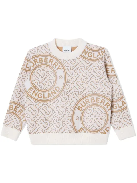 Burberry Kids pull en maille à imprimé Montage