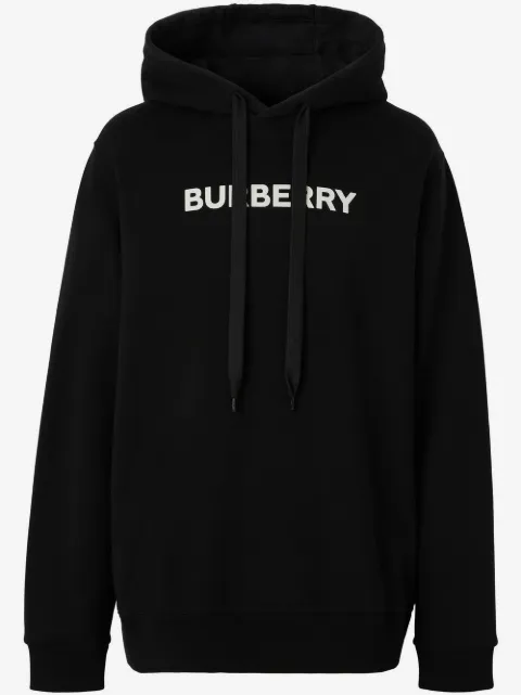 Burberry logo-print cotton hoodie