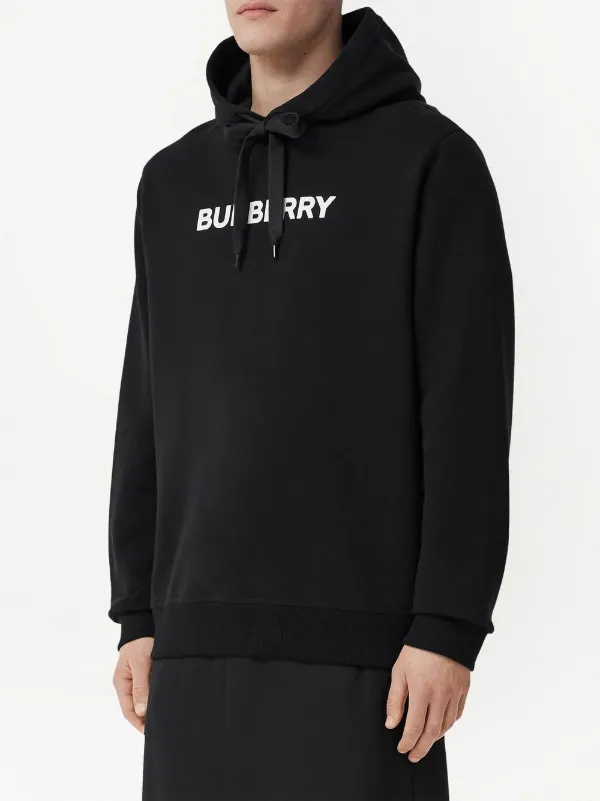 Burberry logo print Cotton Hoodie Farfetch