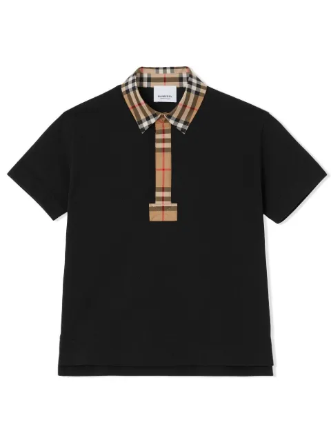 Burberry Kids playera tipo polo con motivo Vintage Check