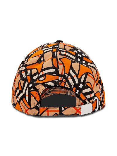 Burberry monogram print baseball cap white | MODES