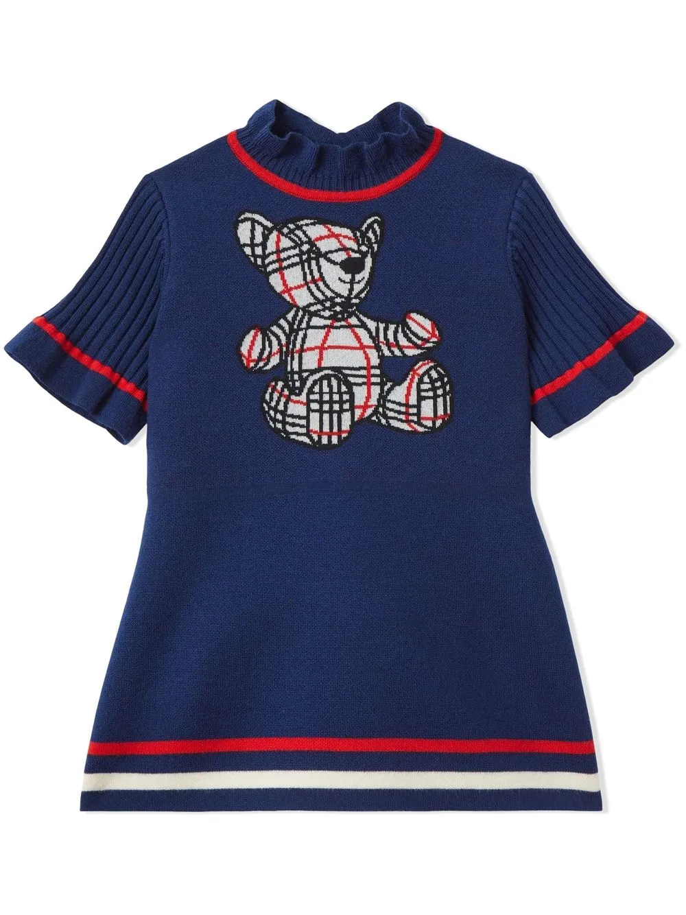 

Burberry Kids Thomas Bear motif dress - Blue