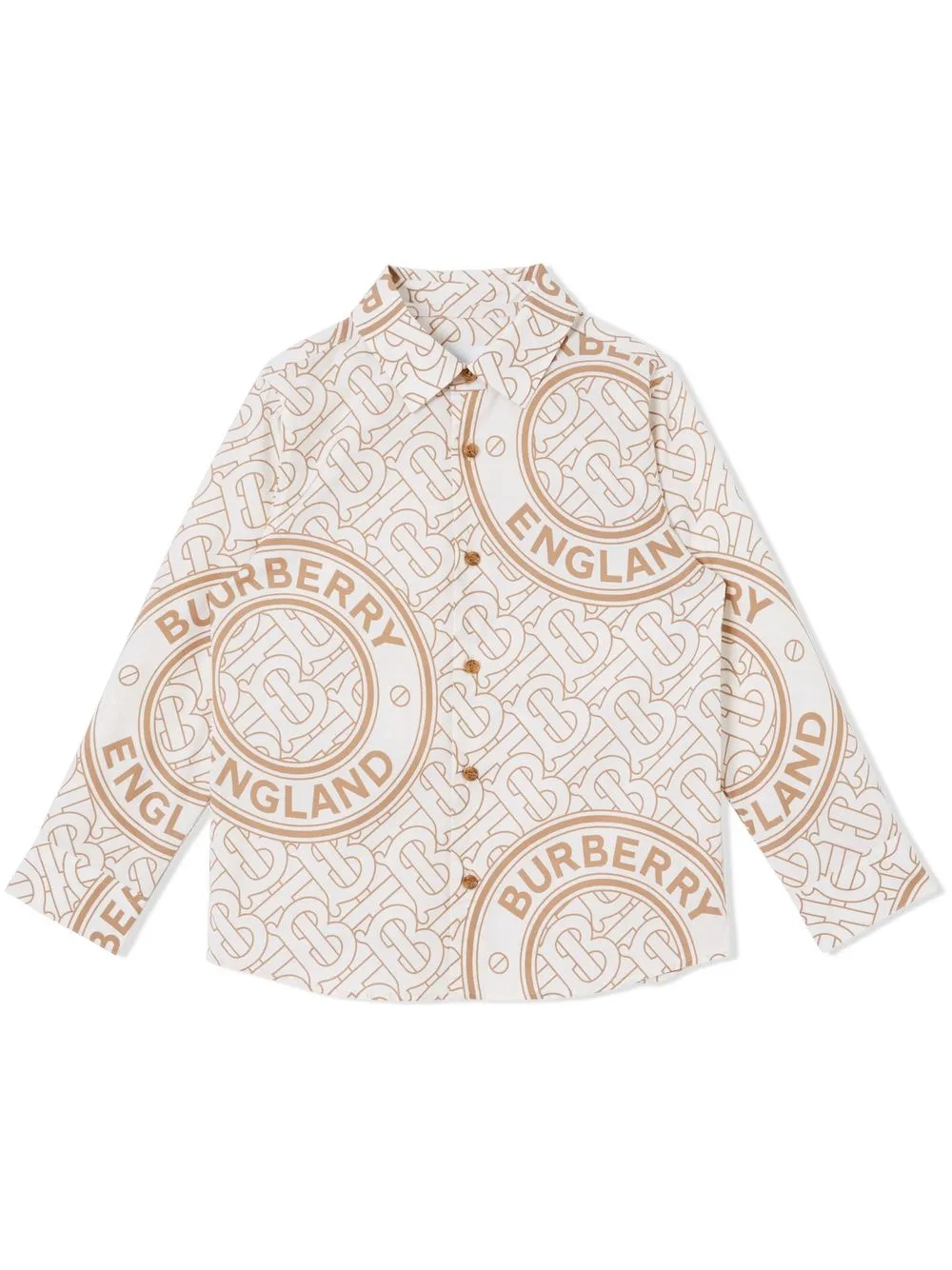 

Burberry Kids montage-print cotton shirt - Neutrals