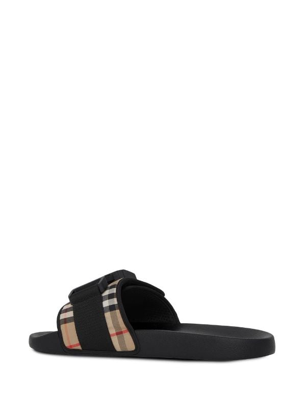 Burberry buckle-strap Vintage Check Slides - Farfetch