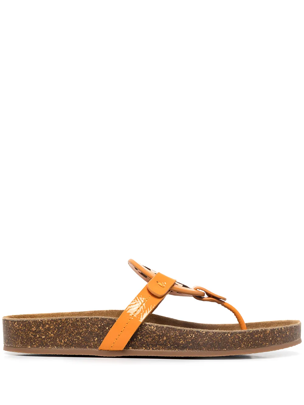 

Tory Burch sandalias con placa del logo - Naranja